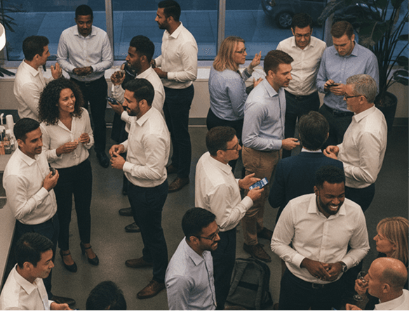 Two guests at an event who never get introduced to each other.